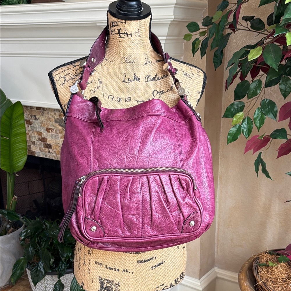 Elegant Purple Leather Women's Bag